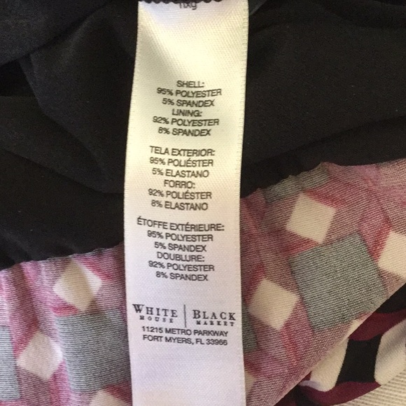 WHBM Batwing Dress Purple/Black design size S - Picture 5 of 5